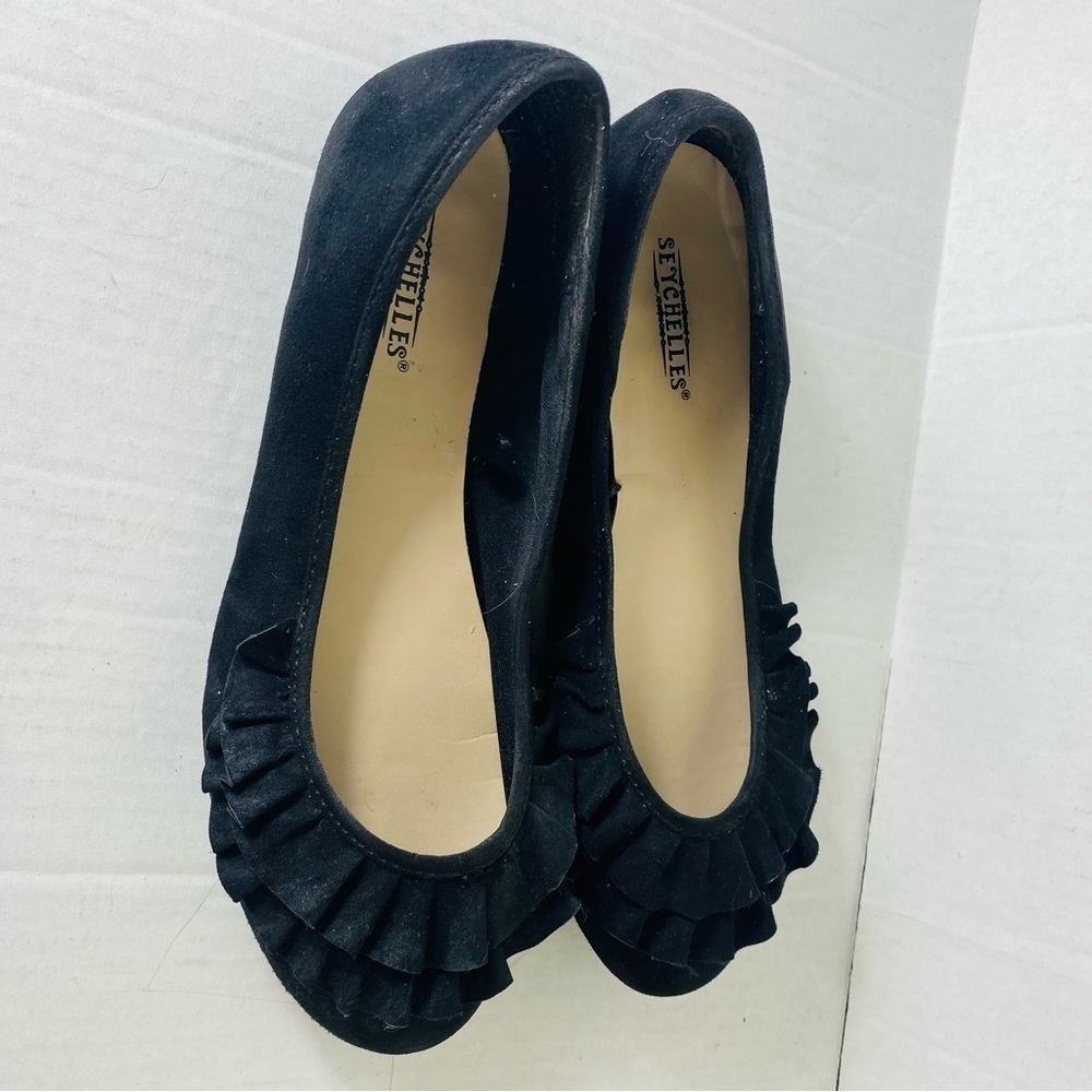 Seychelles Women's Black Suede Flats Size:7 - Picture 2 of 6